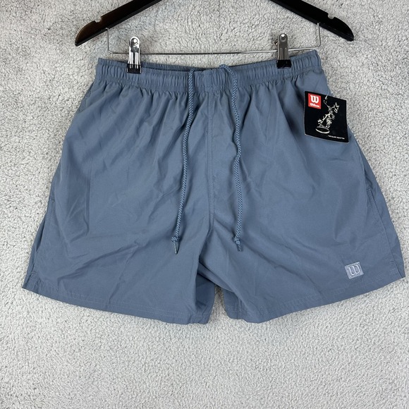 Wilson Shorts Mens Small Slate Blue Athletic Lightweight Polyester Tennis New - Picture 1 of 8